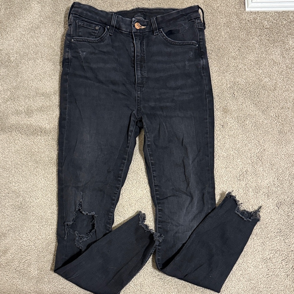 H&M Black Ripped Skinny Jeans